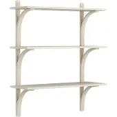 Swedese Levi hylly 3 hyllytasoa Valkopigmentoitu saarni alumiini, 90 cm