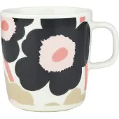 Marimekko Unikko-muki 4 dl, off white/hiilenharmaa/hiekka