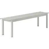 Muuto Linear steel bench -penkki 170 x 34 cm Grey (RAL 7044)