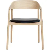 Andersen Ac2 Lepotuoli White Pigmented Oak/ - Tuolit Nahka Musta - 2-80502130600L1000-A