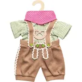 Heless Doll clothes Lederhosen with shirt and scarf 35-45 cm