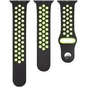 Triacle Sport ranneke Apple Watch 42/44/45/49 mm musta/vihreä
