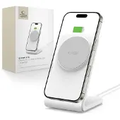 Tech-Protect QI15W-A38 MagSafe langaton laturi jalustalla 15W - Valkoinen