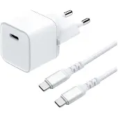 Dacota Platinum GaN laturi Kit USB-C 30 W 2 M, valkoinen