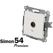 Kontakt-Simon Simon 54 Antenni Tv-liitin Single White Dak1.01/11