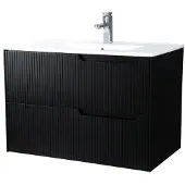 Lykke Polar Deluxe 80x46x55cm musta allaskaappi