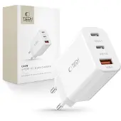 Tech-Protect Network 30W seinälaturi 2x USB-C & 1x USB-A - Valkoinen
