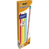 BIC Evolutionspenna med sudd Stripes 646 HB (12 st)
