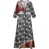 Desigual Mekko 'SIRSAL' beige / verenpunainen / musta / valkoinen
