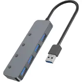 Eletra USB 3.0 Hub 4 porttia on/off-kytkimellä