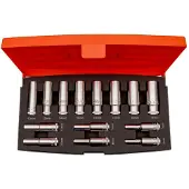 Bahco pitkähylsysarja S1214L, 3/8", 6–19 mm, 6-kulma, 14 osaa