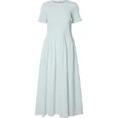 Selected Slfhannah Regular Ss Ankle Dress B - Blue - 40