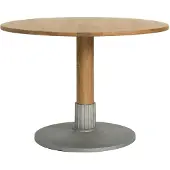 Design House Stockholm Tock Pöytä Ø110 - Ruokapöydät & Baaripöydät Hiekkavalettu Alumiini Tammi - 3541-8400