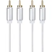 Dacota Platinum RCA stereokaapeli uros-uros 1,5M, valkoinen