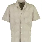 BOSS for man. 50559322 Rayer beige shirt (XXL), Casual, Cotton, Short sleeve
