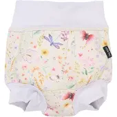 Mikk-Line Swim Baby Pant Frill Aop - White - 1-2Y