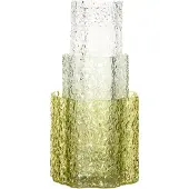 Hubsch Triple Vases Green/Clear (Set Of 3) - Green - 21X20
