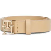 Tommy Hilfiger Vyö 'TH Monogram Plaque Buckle' beige