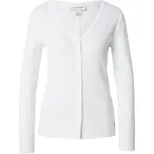 Calvin Klein Jeans Ls Heritage Label Button Ft Top - White - XXS