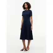 Tommy Hilfiger Mekko 'Interlock Midi Fit And Flare' sininen