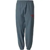 Calvin Klein Housut 'Logo Embroidery Cuffed' savunsininen / punainen