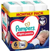 Pampers Night Pants str. 6 13–19 kg, 80 st.