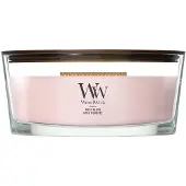 Woodwick Rose Blush tuoksukynttilä sisältää puusydämen 453.6 g