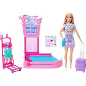 Barbie Family & Friends Baggage Claim Playset - Pink - ONE SIZE