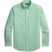 Ralph Lauren for man. 710805564514 Green Custom Fit dyed oxford shirt (M), Casual, Cotton, Long sleeve