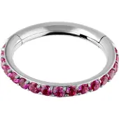 Wildcat Maharani Ruby Eternity Clicker - Plata, 12,0 mm