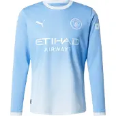 Puma Manchester City F.c. Home Jersey Replica Ls - Blue - L