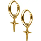 Wildcat Mini Polar Star Hoops Pair - Gold