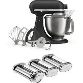 KitchenAid Artisan Plus yleiskone pastasetillä 4,7 litraa, cast iron black