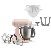 KitchenAid Artisan Plus yleiskone jäätelölisätarvikkeilla, pehmeä feather pink