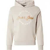 Jack & Jones Collegepaita 'JWHMILO' kerma / ruskea / valkoinen