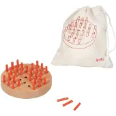 Goki Wooden Solitaire Game in Cotton Storage Bag