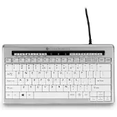 BakkerElkhuizen – BakkerElkhuizen S-board 840, Tenkeyless (80–87 %), Langallinen, USB, Näppäimen saksikytkin, QWERTY, Vaaleanharmaa, Valkoinen (BNES840DUK)
