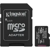 Kingston Industrial 128 Gt MicroSDXC UHS-I U3 V30 A1 -muistikortti + SD-adapteri, musta