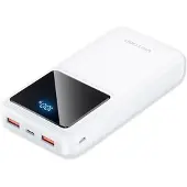 Vention FHL -sarjan 20000mAh:n varavirtalähde digitaalinäytöllä - 22.5W - valkoinen