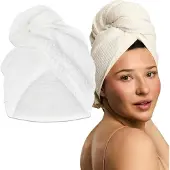 GLOV HydroWeave Twister pyyhe hiuksiin Ivory 1 kpl