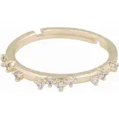 Sno of sweden Lorrie Crystal Ring Gold Clear Small