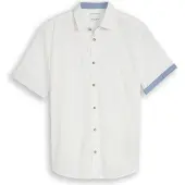 Tom Tailor Cotton Linen Shirt - Blue - L