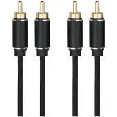 Dacota RCA Stereo U-U 1,5 m, musta
