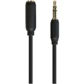 Senz Mini Jack M-F 3 m, musta
