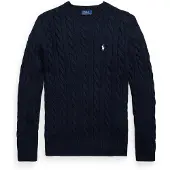 Ralph Lauren Cable-Knit Cotton Sweater - Navy - M