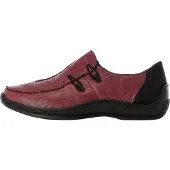 Rieker Loafer tummanpunainen / musta