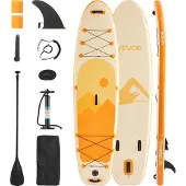Vevor puhallettava sup-lauta, 3,35 m x 84 cm x 15 cm leveä, ultrakevyt SUP-lauta, kaikki tarvikkeet mukana, pumppu, mela, evä, reppu, nilkkahihna, hihna, liukumaton kansi nuorille aikuisille
