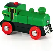 BRIO WORLD Vihreä paristoveturi