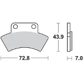 Moto-Master Polaris 097621 Sintered Brake Pads Musta