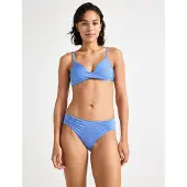 Lindex Brief Bikini Bella Rouched Shi - Blue - XL